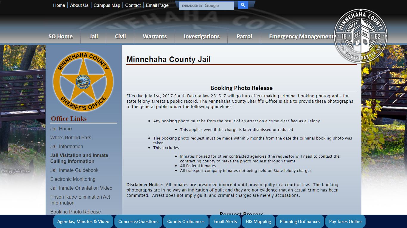 Minnehaha County, South Dakota Official Website - Jail