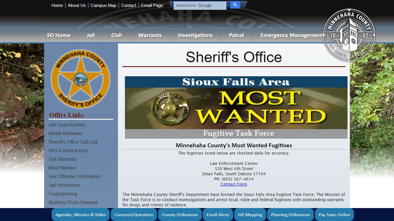 Minnehaha County, South Dakota Official Website - Sheriff's Office